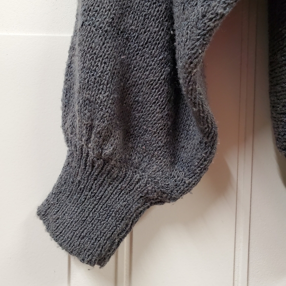 Vintage Angora Wool Oversized Knit Sweater 36 6 Small S Le Comte Red Grey - Picture 6 of 11